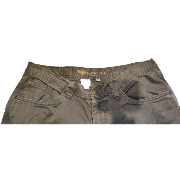 Mens Territory Ahead Jeans Size 35x32 Greyish Green - Picture 5 of 8